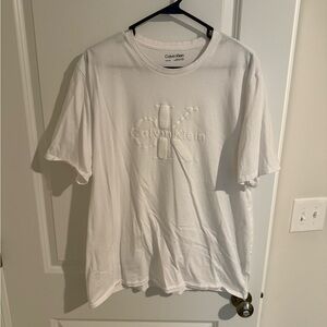 Calvin Klein Embossed Logo White Tee